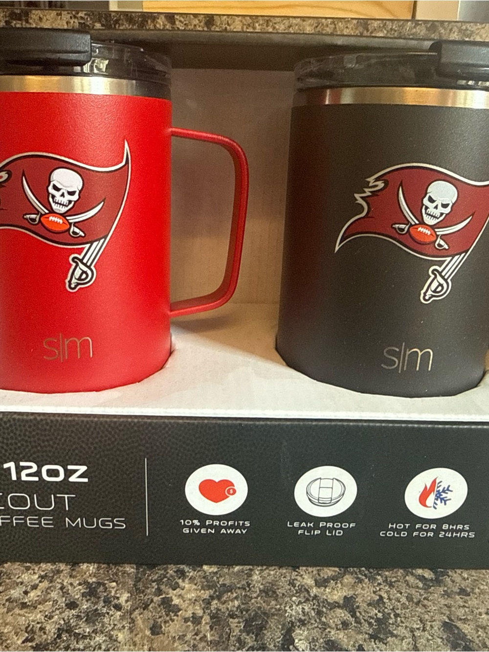 Simple Modern Tampa Bay Buccaneers Insulated Coffee Mugs - Red & Black